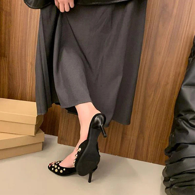 Luxury Brand Wear Elegant Versatile Women's High Heel Sandals Stiletto Slippers