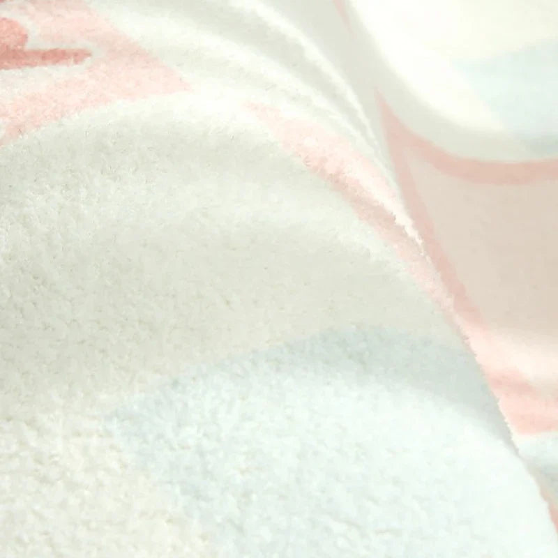 Cream Style Rugs Decoration Anti-slip Carpet Fluffy Soft Floor Mat Thick Plush Cloakroom Rug