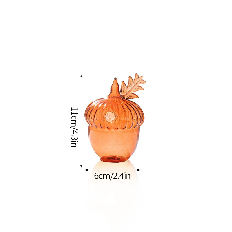 Mushroom Glass Vase Transparent Flower Pot Hydroponic Flower Bottle Jelly Color Plant Pots Aromatherapy Bottle Desktop Decor