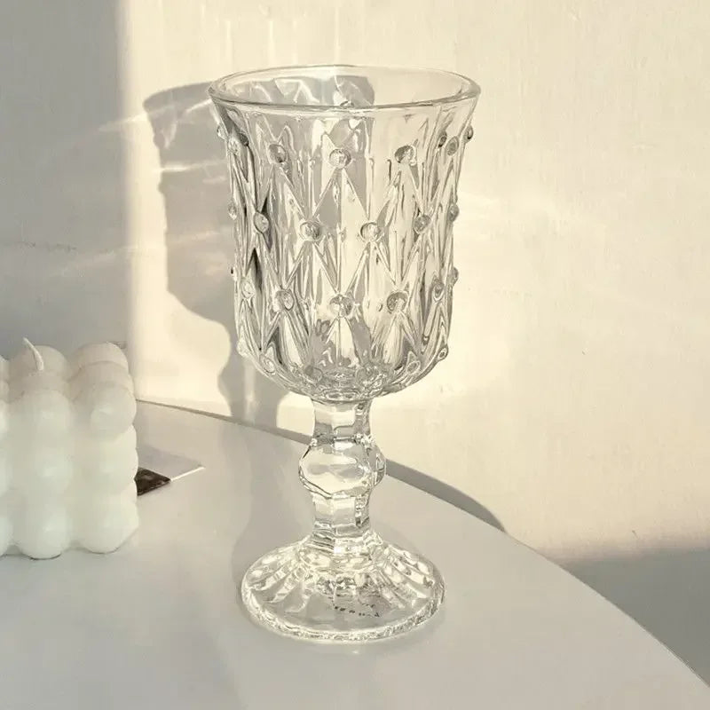 Heat Resistant 10 Styles Goblet Wine Champagne Mug High Color Glass