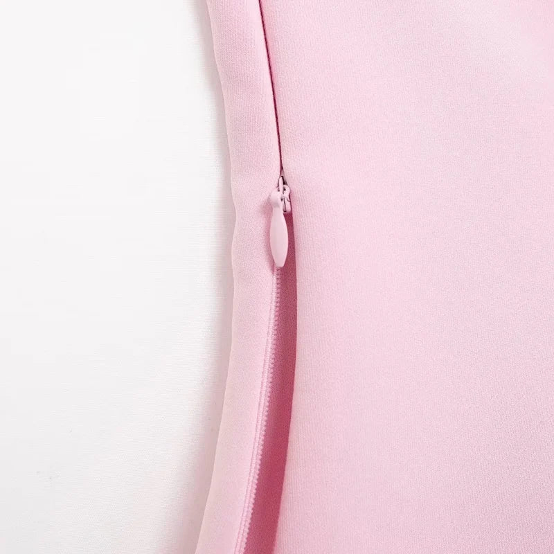 Lady Bow Two Piece Set Backless Halter Women Top And Mid Waist Skirt - New In Summer Fashion Casual Office Lady Set