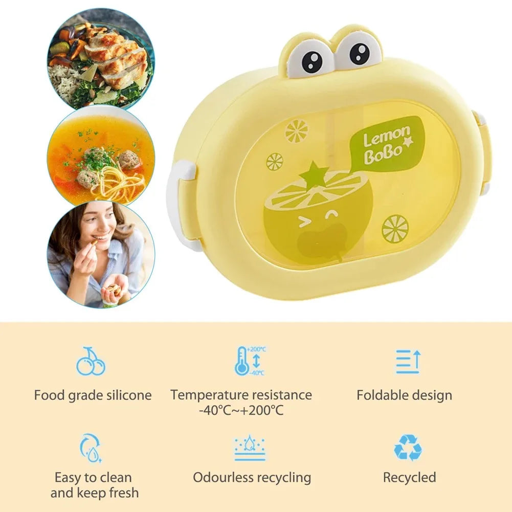 Bento Lunch Box for Kids Kawaii Cartoon Students Sandwich Snack Food Box Fruit Container Portable Picnic Fresh Box