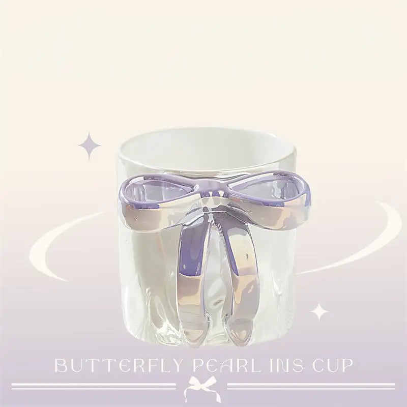 Light Luxury Elegant Bow Ceramic Mug
