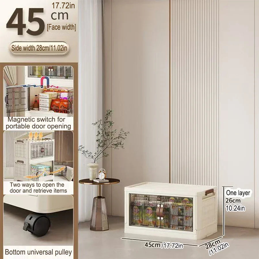 Large Capacity Multifunction Folding Storage Cabinet Dustproof Wardrobe Closet Organizer Easy-to-Install Storage Boxes
