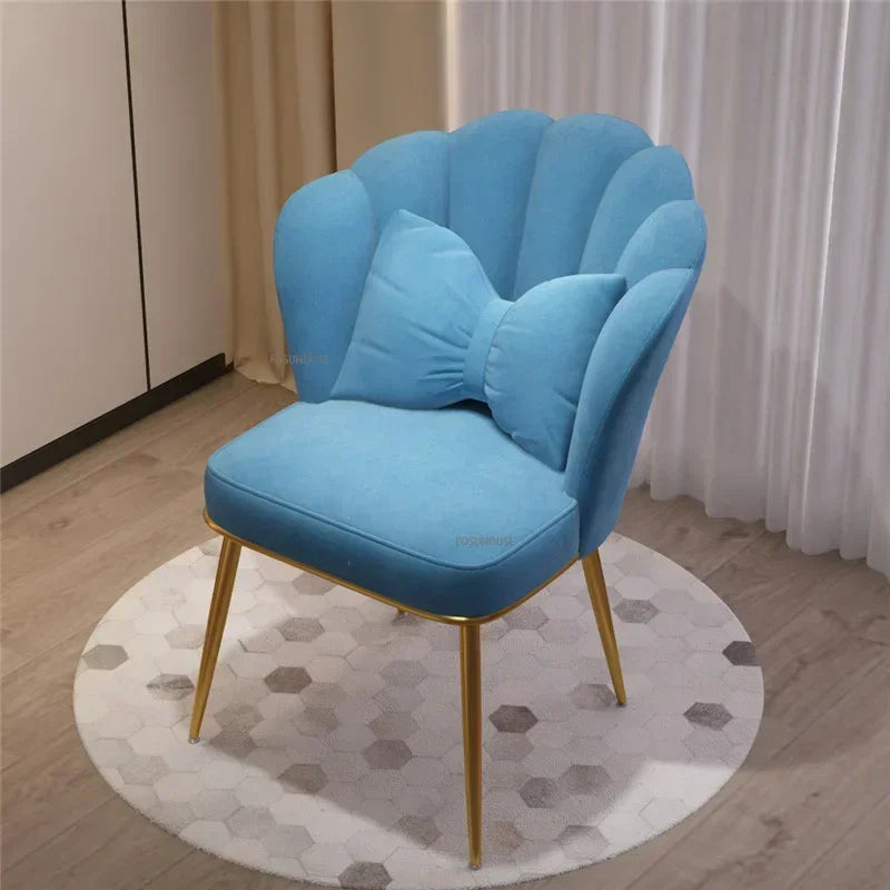 Minimalist Backrest Chair Makeup Stool Vanity Cute Light Luxury Dressing Table Modern Furniture