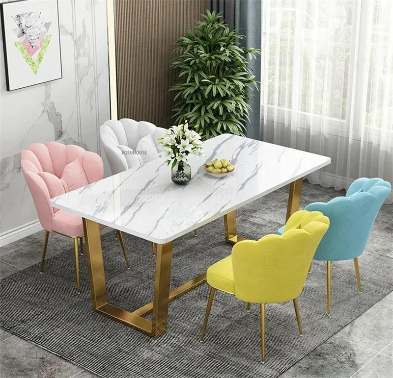 Minimalist Backrest Chair Makeup Stool Vanity Cute Light Luxury Dressing Table Modern Furniture