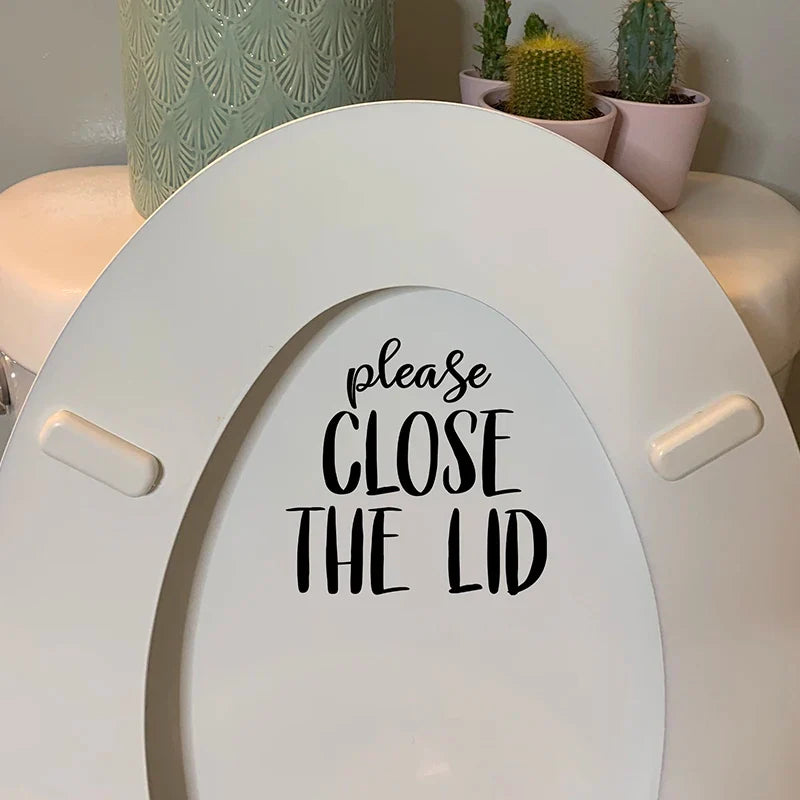 Toilet Seat Sign Vinyl Sticker Funny Decal Bathroom Decor