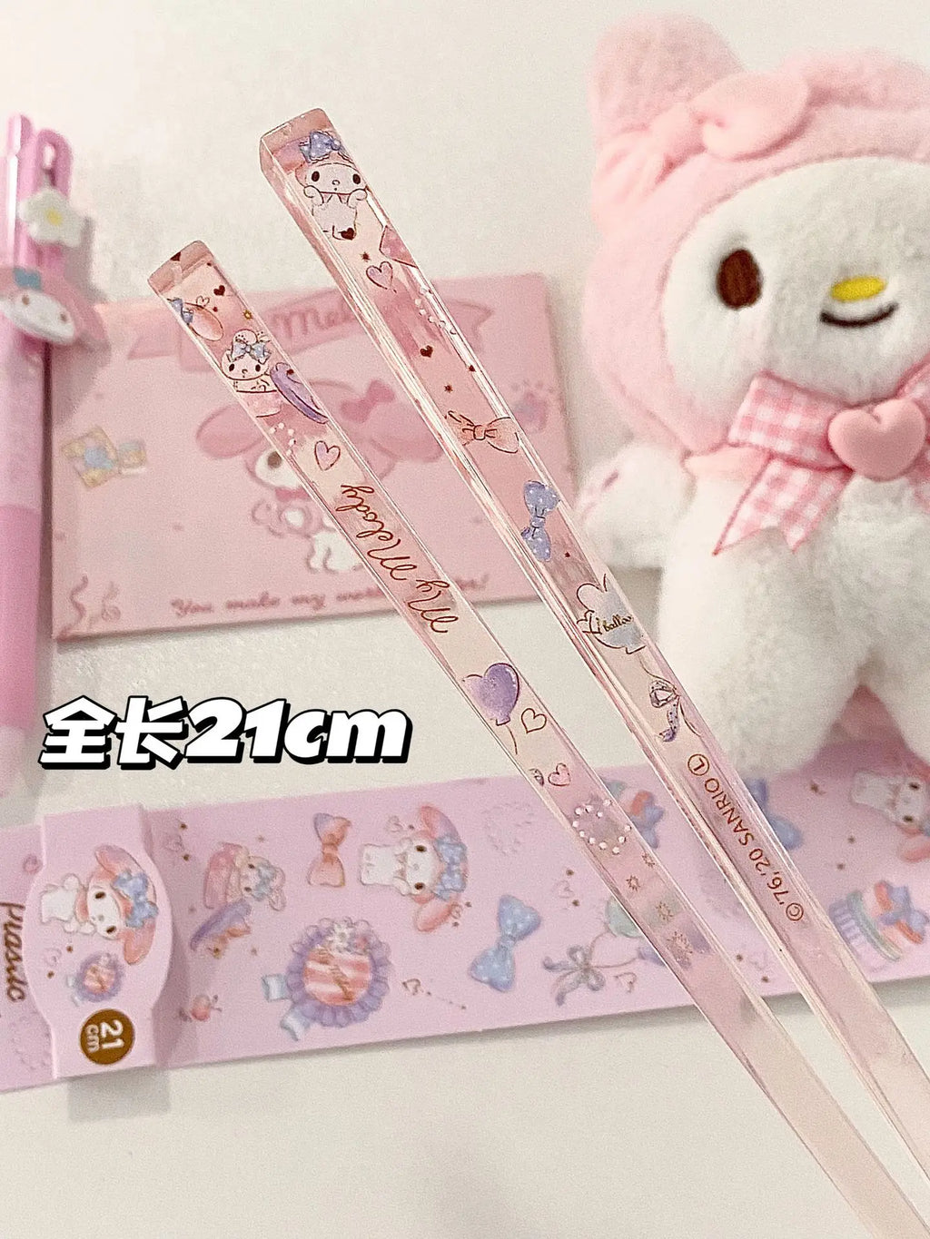 Sanrio Chopsticks Cinnamoroll My Melody Beautiful Acrylic Mold Proof Easy Carry and Can Be Sterilized At High Temperatures Gifts