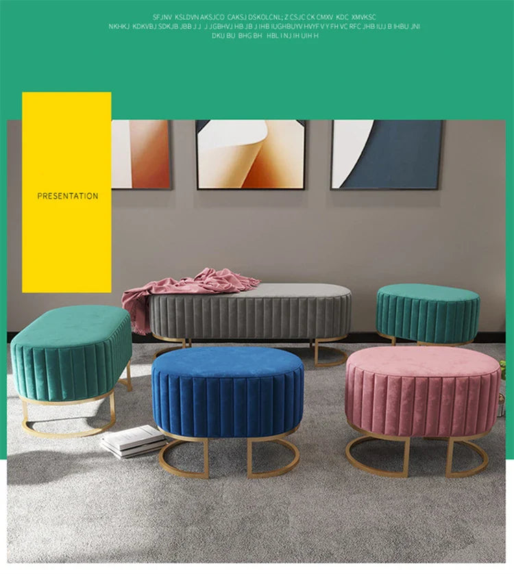 Ottomans Minimalist Shoe Portable Stools Cafe Viila Vanity Stool Home Furniture Portable Stool
