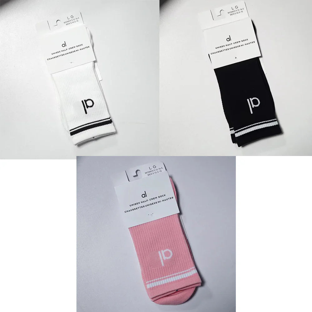 Yoga Socks Summer Lightweight Sports Socks Cotton Stockings 18cm Long Socks Mesh Breathable Socks Gym Outdoor Soft Comfort AL