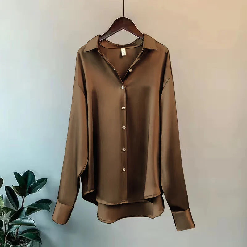 Spring Shirt And Elegance Blouses New Sweater Cardigans Woman Top Knitted Korean Long Sleeve Lapel Button