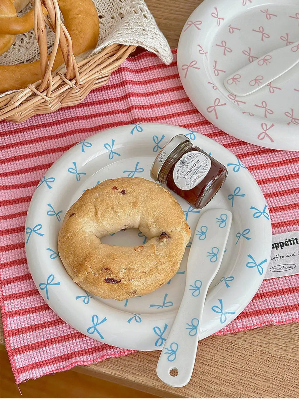 Girl Heart Bow Plate