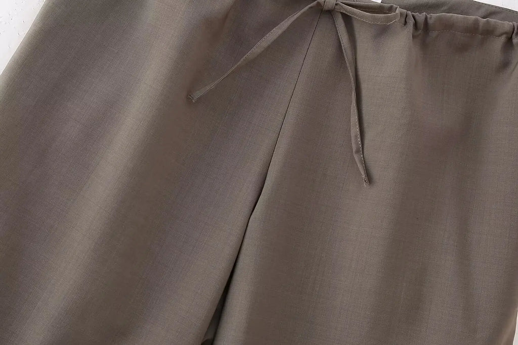 Halter Backless Tops Woman Tanks Camis Asymmetric Off Shoulder Long Top and Pants