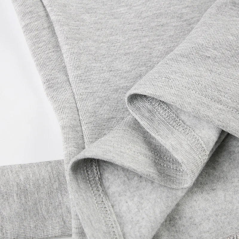 Fashion Drawstring High Waist Trousers Set Lace Up Flared Sleeve V Neck Twist Tops Plush Loose Pants Suit