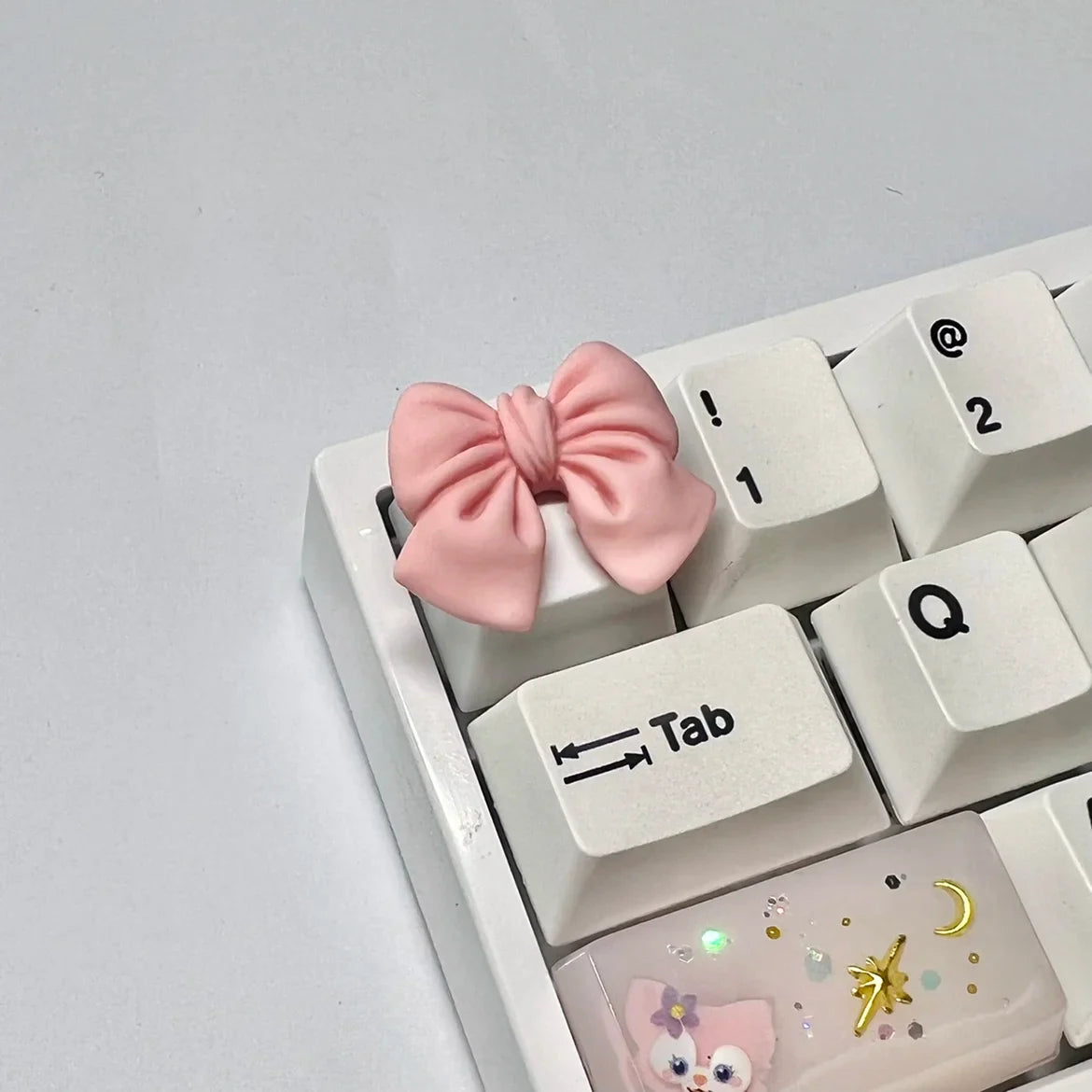 PBT Bow Cute Keycap for Cherry Cross Axis Mechanical Keyboard OEM Personalized Keycap R4 Additional 3D Keycap