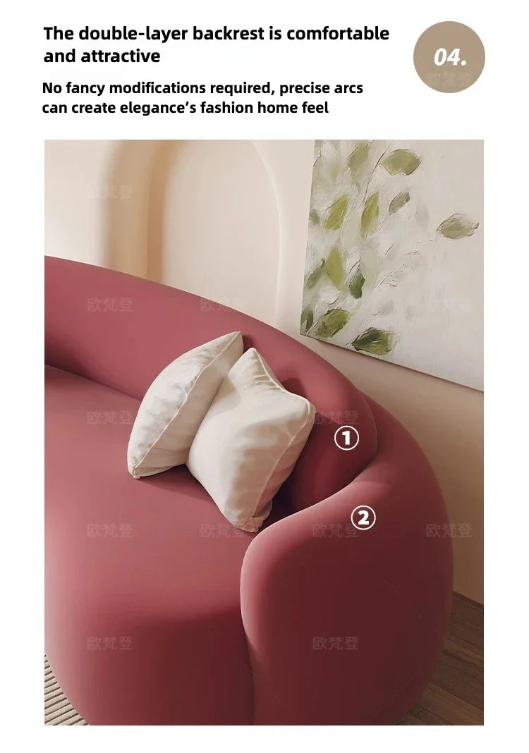 European Italiano Velvet Living Room Sofa Pink Floor Light Luxury 3 Seat Couch Christmas Organizer Sofa Inflavel Home Decoration