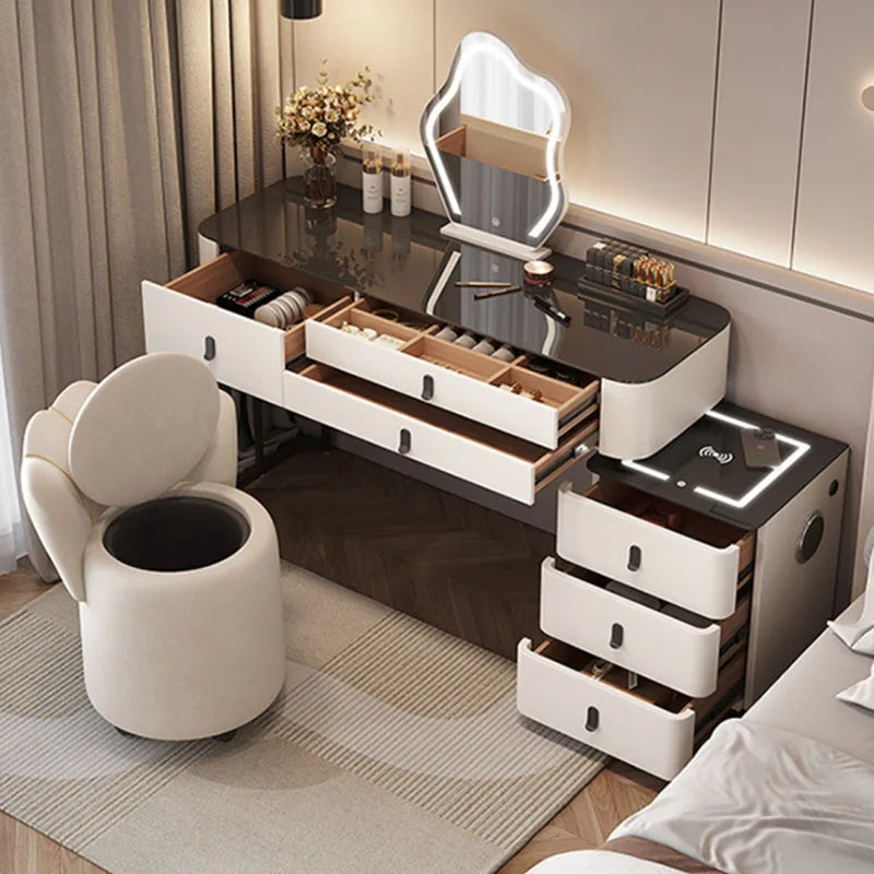 Dressing Table Wooden Luxury Bedroom Dressing Table Light Mirror Furniture