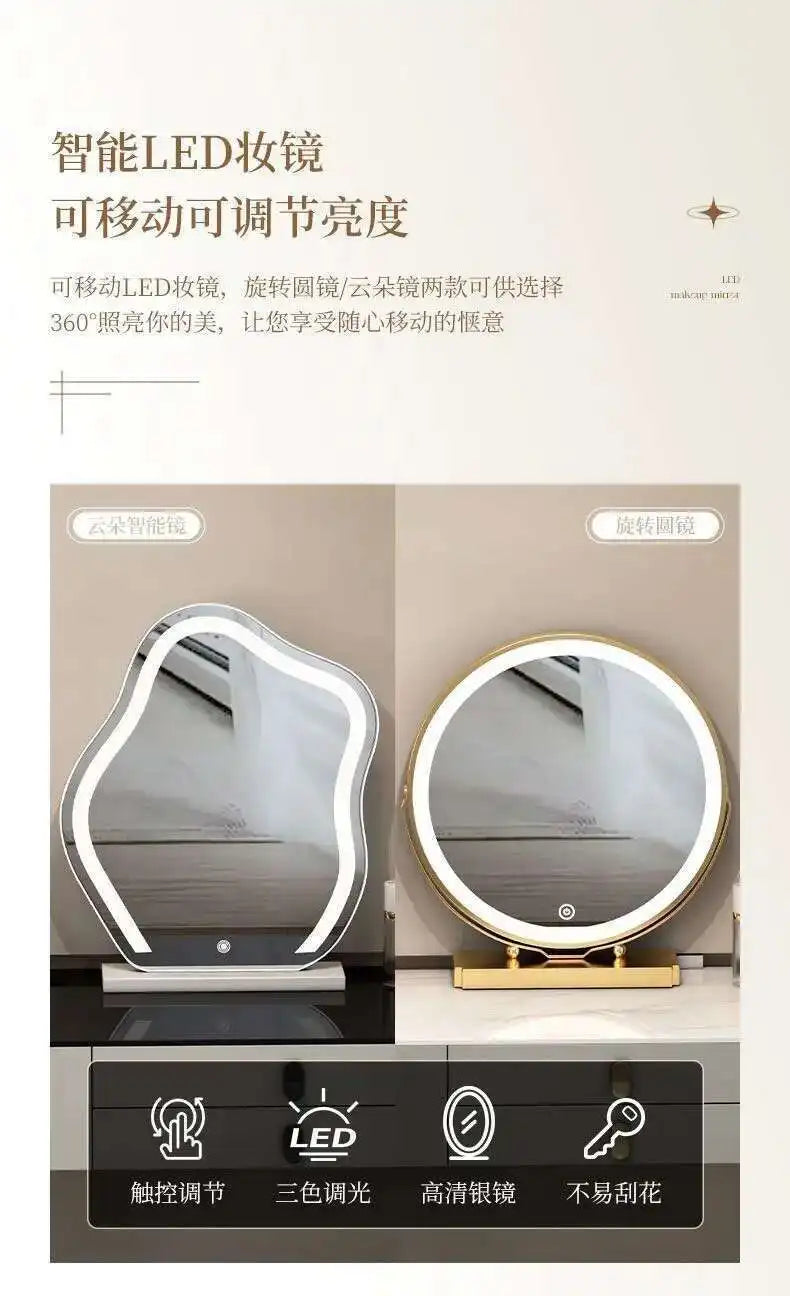 Luxury Shelf Cosmetics Makeup Dressing Table Bedroom Storage Drawers Vanity Table Modern