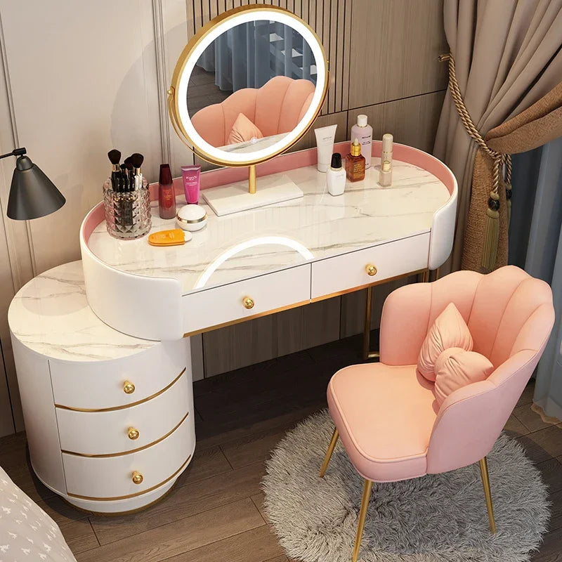 Vanity Table Women Luxury European Big Stool Study Dressing Table Organizer Home Furniture