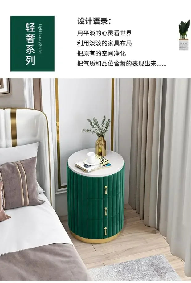 Mobile Side Bed Pink Nightstands Small Modern Modern Luxury Nightstands Space Saving Storage Furniture