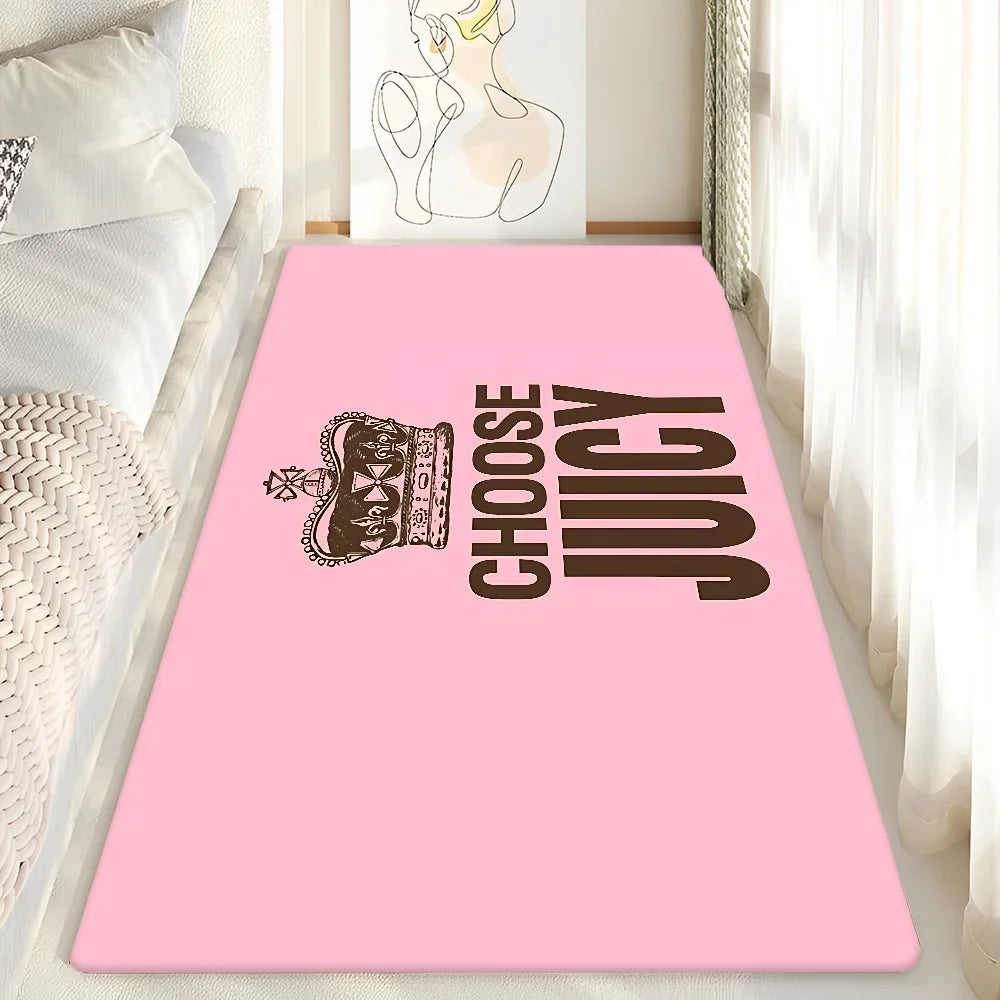 Fashion Juicy Cool Couture Floor Mat Style Soft Bedroom Floor House Laundry Room Mat Anti-skid Bedside Area Rugs