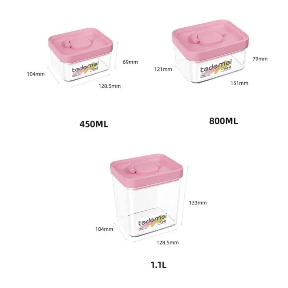 New With Lids Food Storage Box Large Capacity Moisture-proof Stackable with Handle Sealed Storage Pots Kitchen