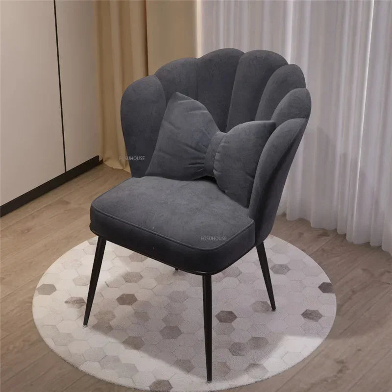 Minimalist Backrest Chair Makeup Stool Vanity Cute Light Luxury Dressing Table Modern Furniture