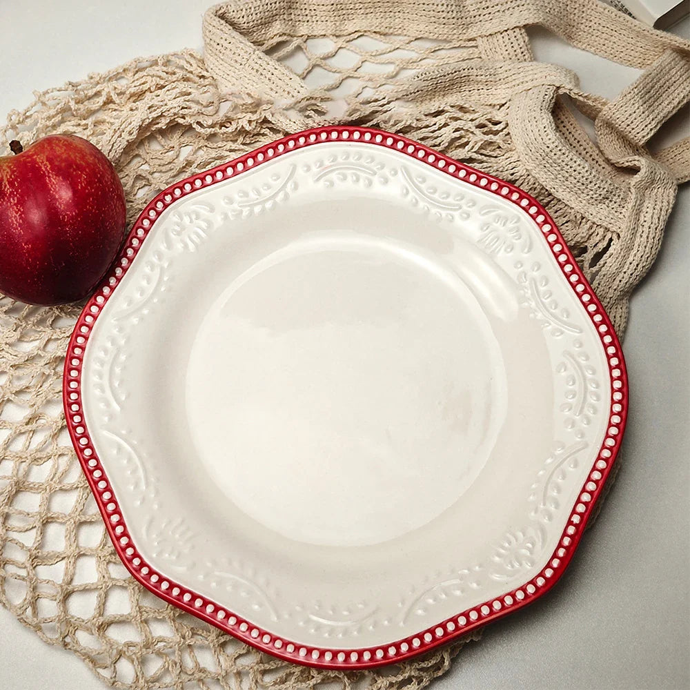 French Dessert Exquisite Retro Ceramic Plate