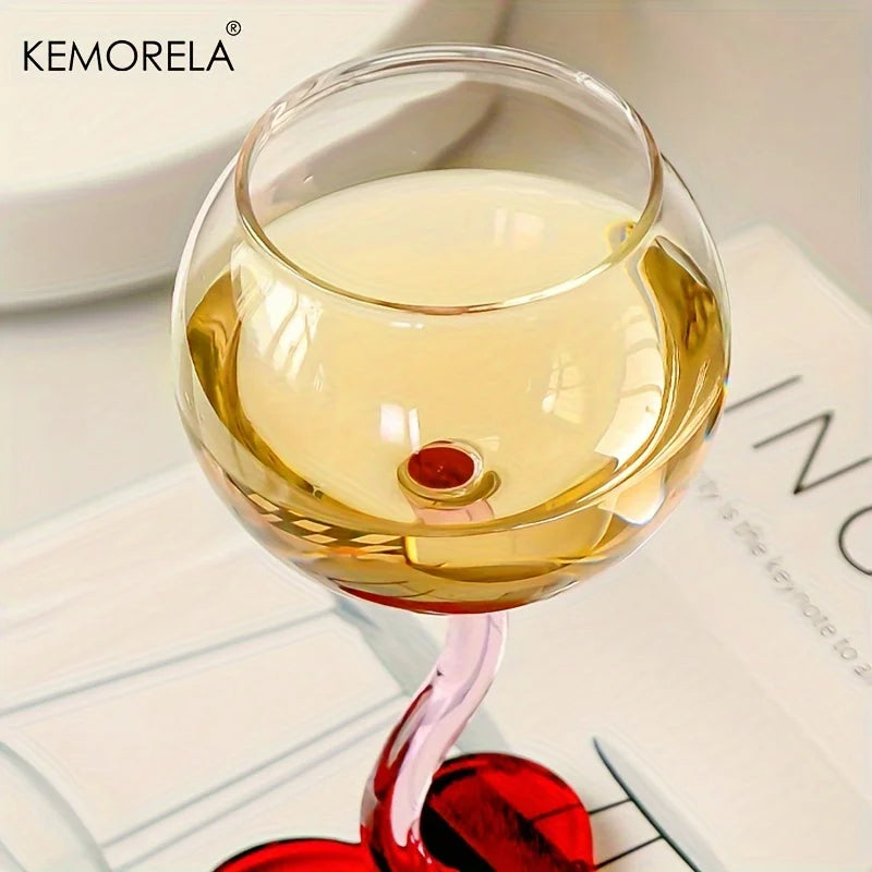 Red Heart Bottom Wine Glass Heat-resistant Cocktail Glass