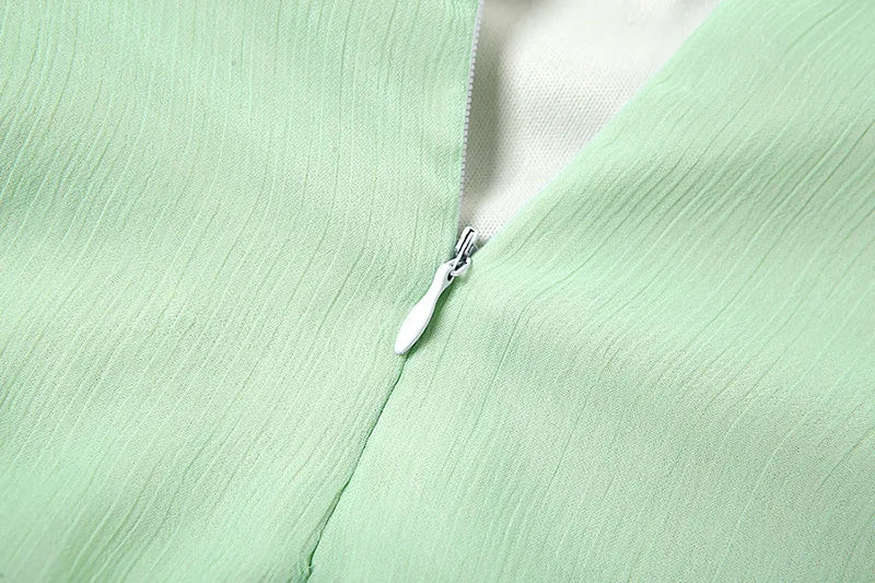 Solid Color Cutout Slim Sling Dress Sexy Backless Ruffle Dress Female