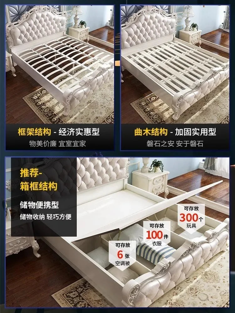 Luxury Frame Double Bed Furniture Sets