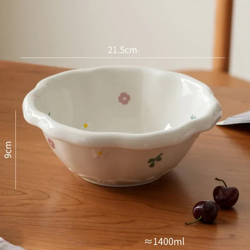 Light Luxury Ceramic Plate Sweet Lovely Dessert Salad Plate Delicious Dishes Dining Plates Exquisite Tableware