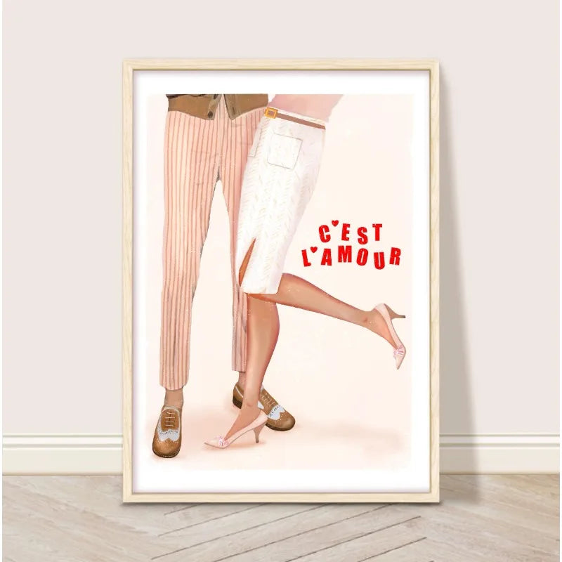 Retro Glam Fashion Magazine Poster Pink Luxury Beauty Makeup Quote Trendy Canvas Painting Wall Art