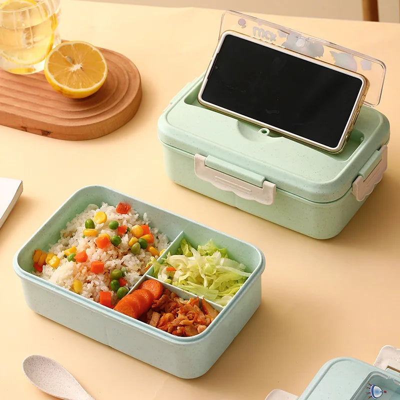 Cute Lunch Box for Kids With Compartments Bento Lunchbox School Child Leakproof
