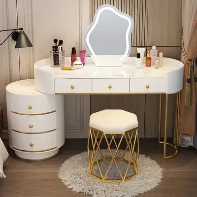 Vanity Table Women Luxury European Big Stool Study Dressing Table Organizer Home Furniture