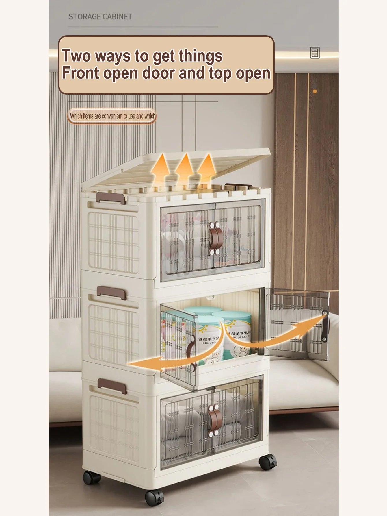 Large Capacity Multifunction Folding Storage Cabinet Dustproof Wardrobe Closet Organizer Easy-to-Install Storage Boxes