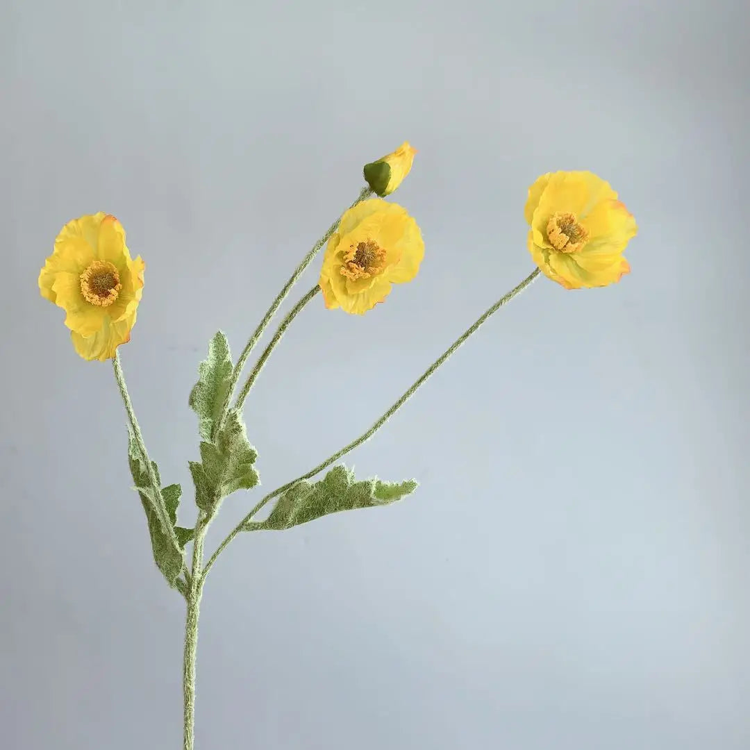 Garden Artificial Flowers Bouquet Poppy Fake Flowers For Home Decor