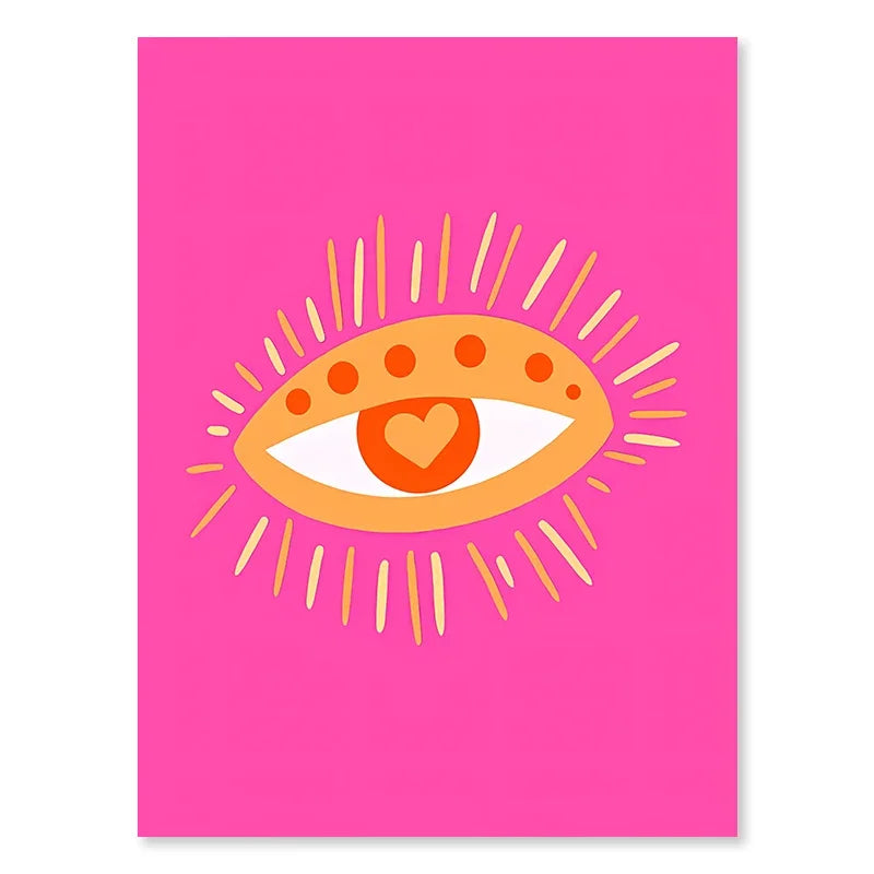 Pink Strawberry Lemon Card Cocktails Drink Posters Retro Canvas Painting