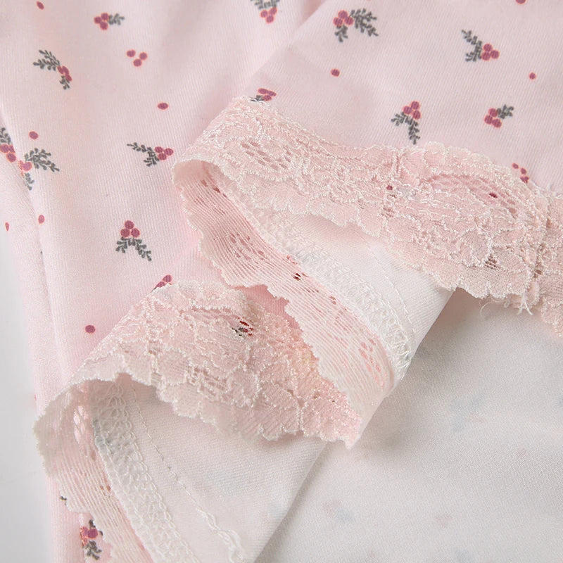 Floral Print Women's Set Camisole + Short Pants