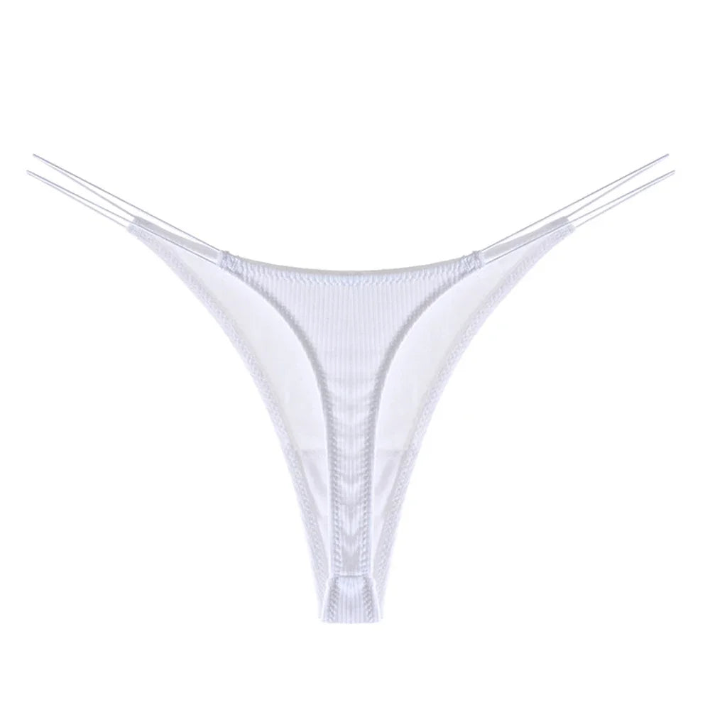 Thin Strappy Low Rise Cotton Thongs G Strings Underwear Panties
