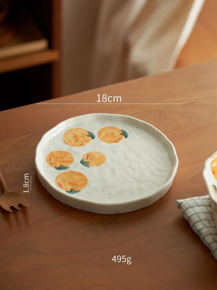 Hand-painted Fruit Pattern Ceramic Plate