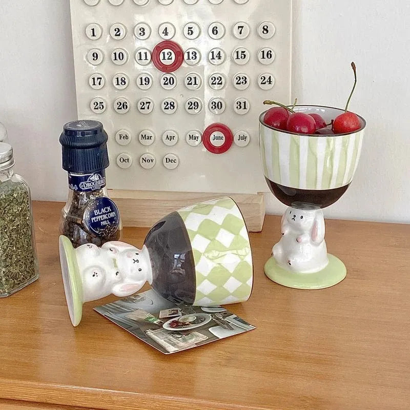 Ceramic Cup 3D Fun Cute Afternoon Tea Ice Cream Dessert Plate