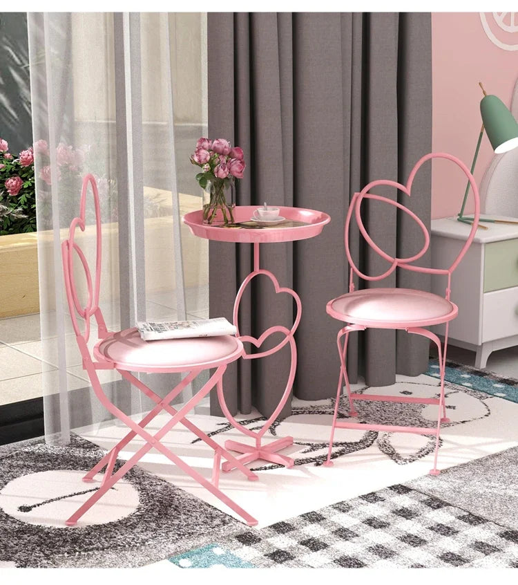 Romantic Pink Web Tables And Chairs