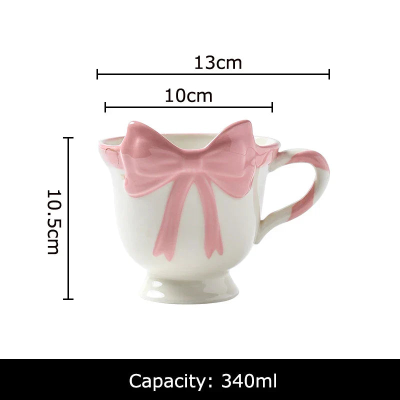 Cute Big Bowknot Decorative Mug
