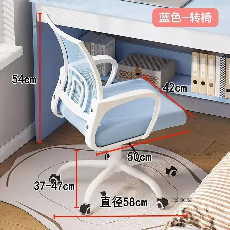 Girl Pink Bookshelf and Bookcase Integrated Study Desk with Storage Gaming Table Modern Office Furniture