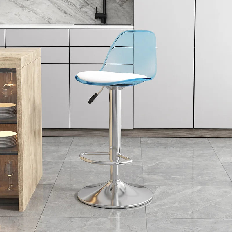 Home Dining Chair Front Desk Footstool Adjustable Lift Backrest Chair with High Stool