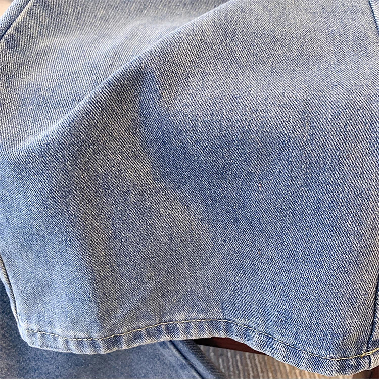 Street Style Plus Size Jeans Women's Casual Pants Gray All-In-One Overalls Multi-Pocket Commuter Denim Pants