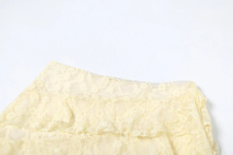 Jacquard Elegant 2 Piece Women Low-Neck Sleeveless Bodysuits+Ruched See Through Tassel Skirt Suits