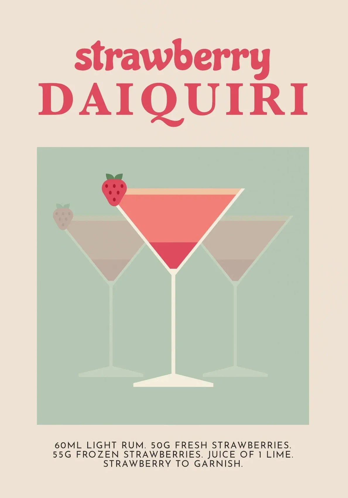 Retro Cocktail Alcohol Drink Poster Aperol Spritz Espresso Martini Canvas Printing Wall Art Vintage Bar Recipe Kitchen Decor