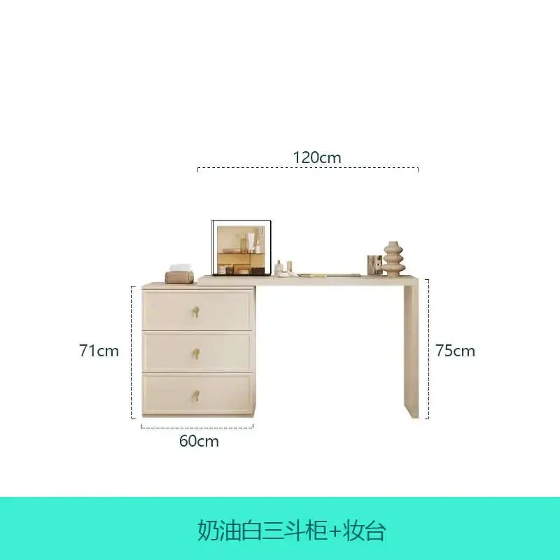 Pink Bedroom Dresser with Makeup Organizer, Comfortable Bedside Cabinet with Drawer for Clothes, Stylish Mirror Stand Furniture